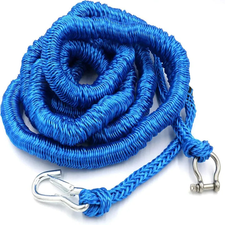 Original Anchor Buddy Stretch Line Rope 14' to 27' /Shock Absorbing/Shallow Water
