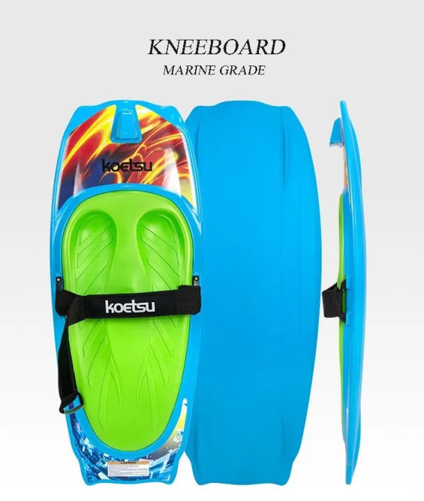 Kneeboard Water Sport with Adjustable Velcro Strap, Knee Board for Knee Boarding, Waterboarding, Knee Surfing, Kneeboard with Hook for Kids and Adults