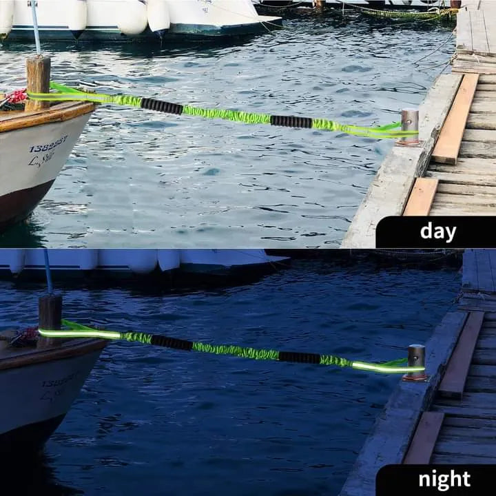 Fluorescent Bungee Absorbs Shock Mooring Rope for Jet ski, Boat