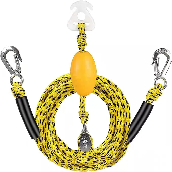 Heavy Duty Boat Tow Harness with 2 Steel Hooks, Resin Connector