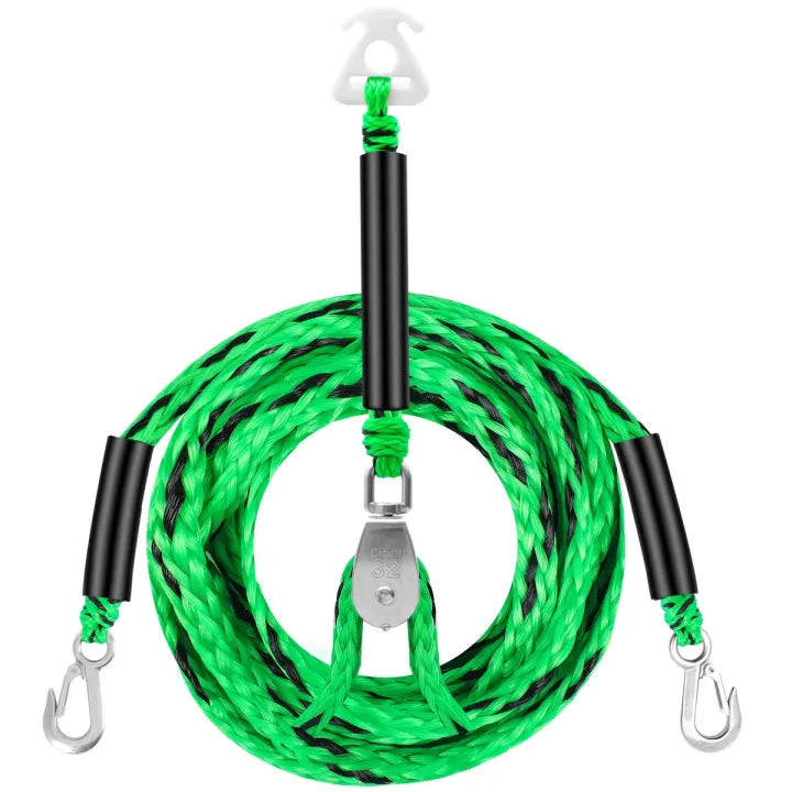 Heavy Duty Boat Tow Harness with 2 Steel Hooks, Resin Connector