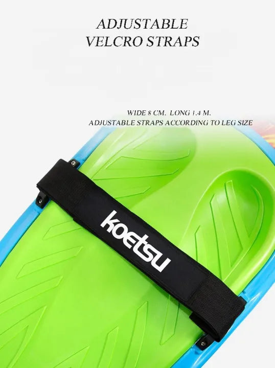 Kneeboard Water Sport with Adjustable Velcro Strap, Knee Board for Knee Boarding, Waterboarding, Knee Surfing, Kneeboard with Hook for Kids and Adults