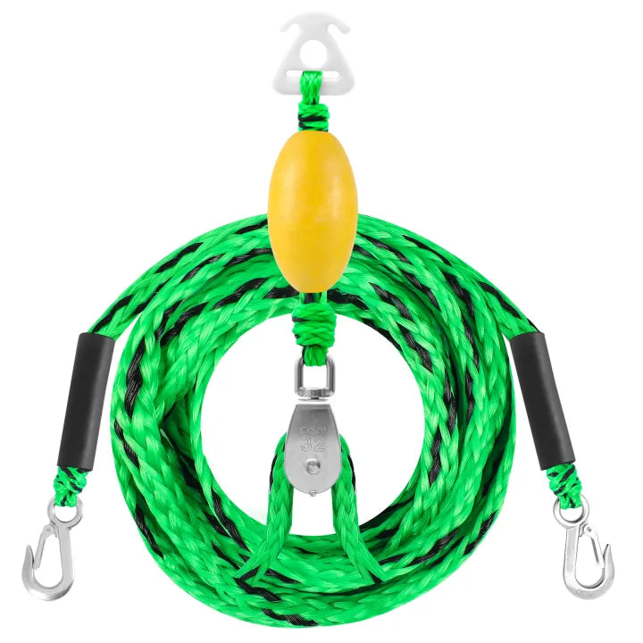 Heavy Duty Boat Tow Harness with 2 Steel Hooks, Resin Connector