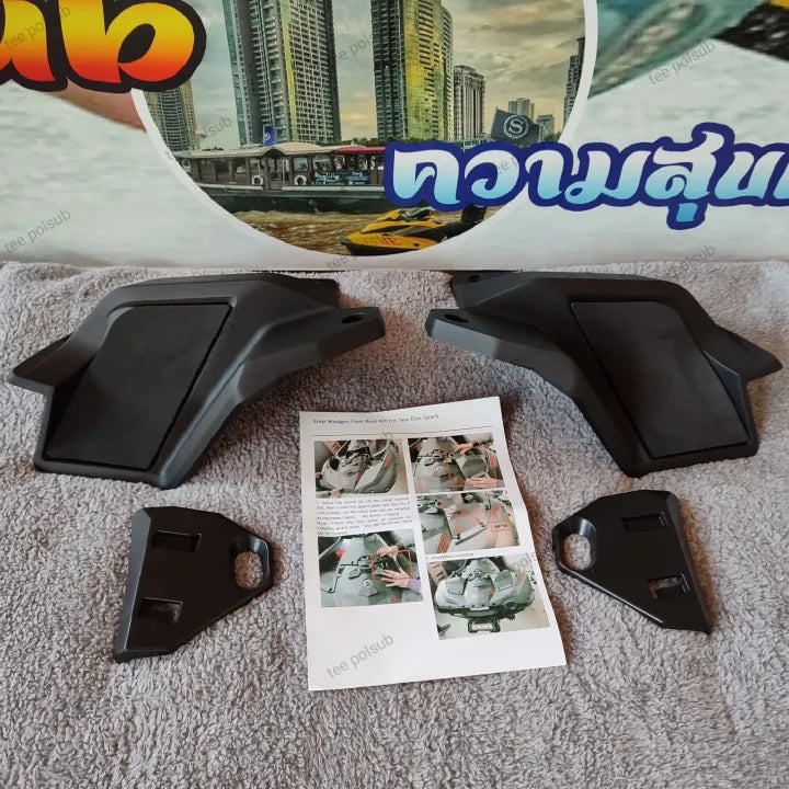 Step Wedges Footboards Pedal for Sea-Doo Spark, Footrest Kit With 45 Degree Slope Footrest for Sea-Doo Spark Accessories, Replace #295100705
